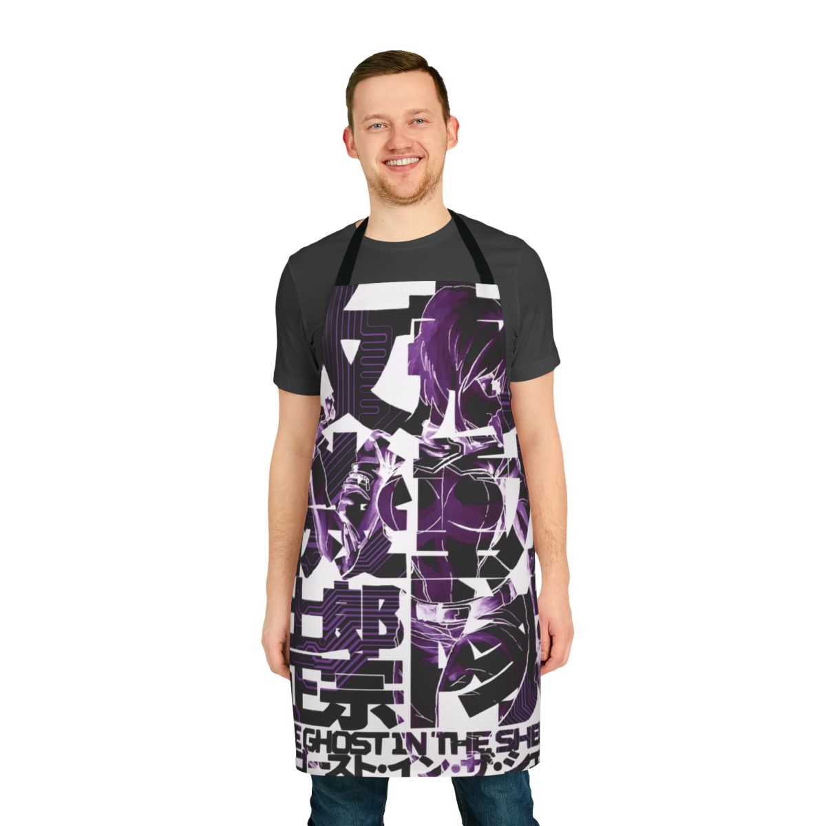 Anime-inspired apron featuring Motoko Kusanagi from Ghost in the Shell