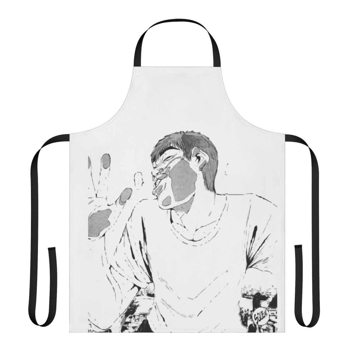 Anime-inspired apron featuring Eikichi Onizuka from the popular manga and anime series Great Teacher Onizuka.