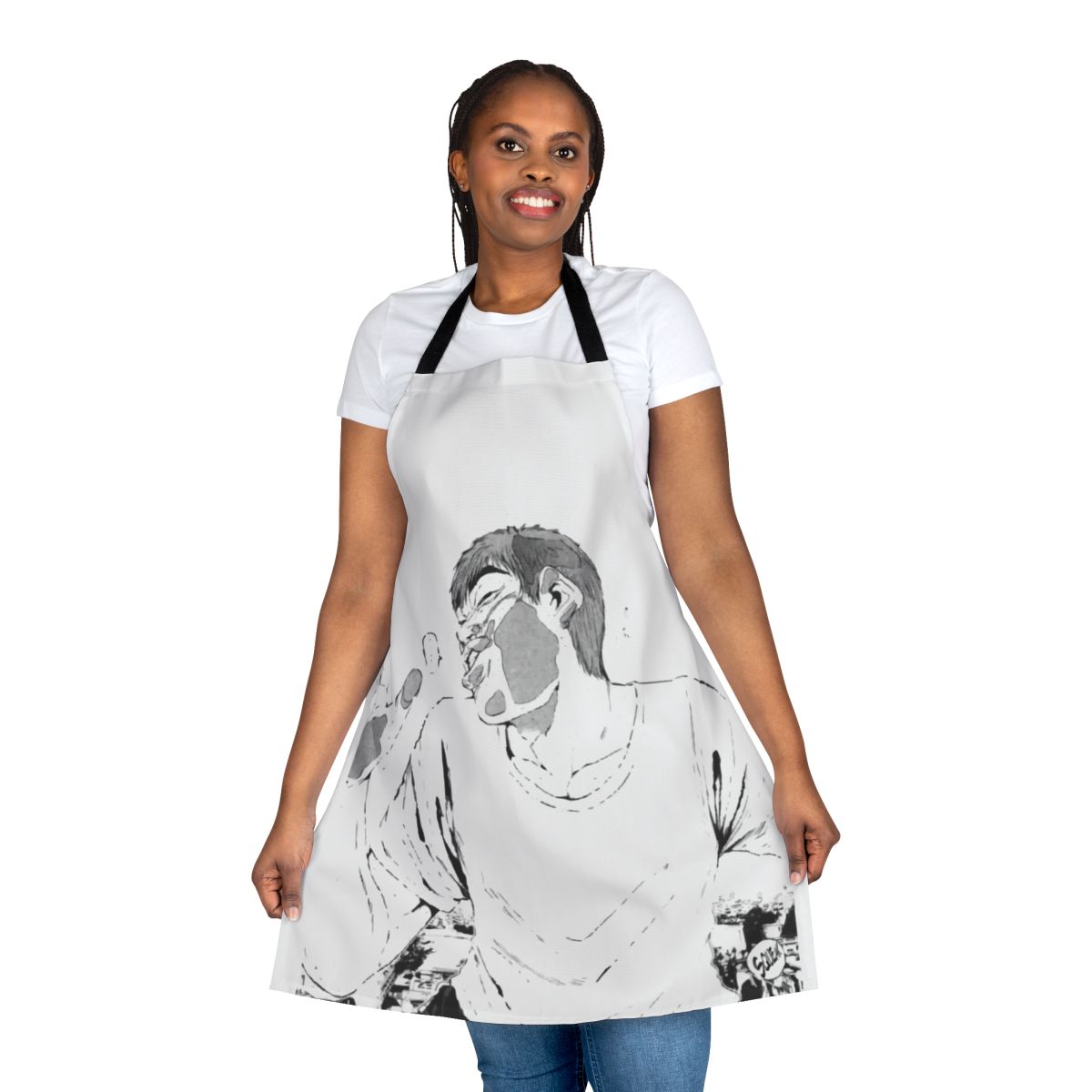 Anime-inspired apron featuring Eikichi Onizuka from the popular manga and anime series Great Teacher Onizuka.