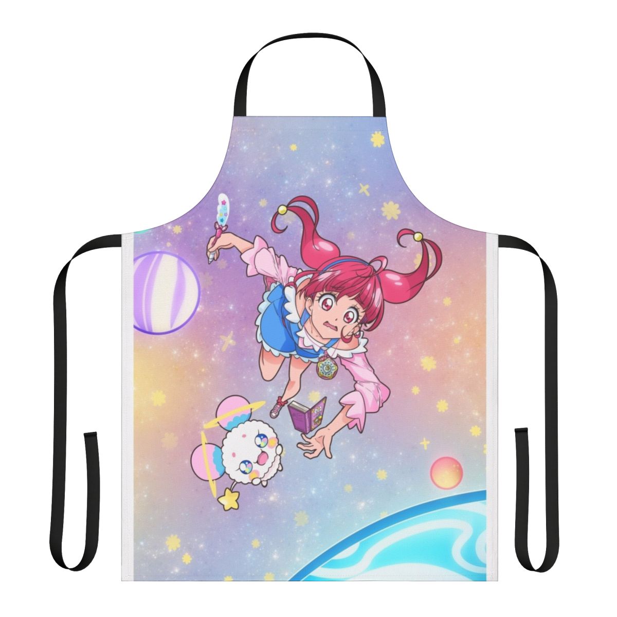 Anime-inspired apron featuring Hoshina Hikaru, a character from the Star Twinkle Precure series