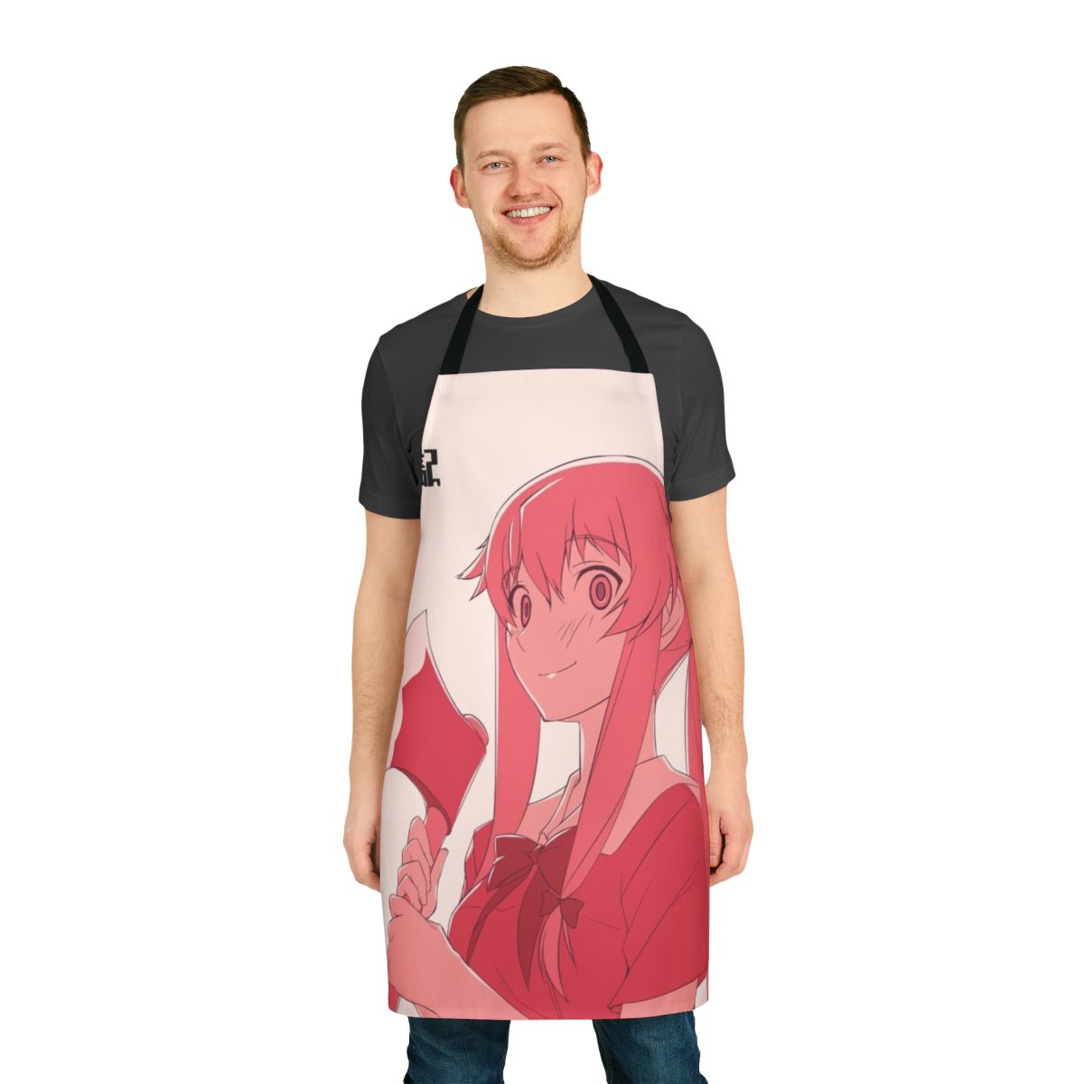 Anime apron featuring Yuno Gasai from the Mirai Nikki series