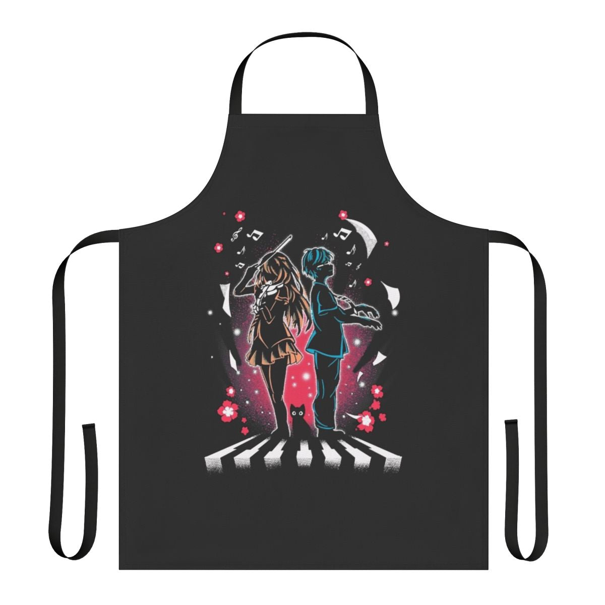 Anime-inspired apron featuring Kaori Miyazono and Kousei Arima from "Your Lie in April"