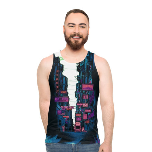Anime cyberpunk GITS unisex tank top