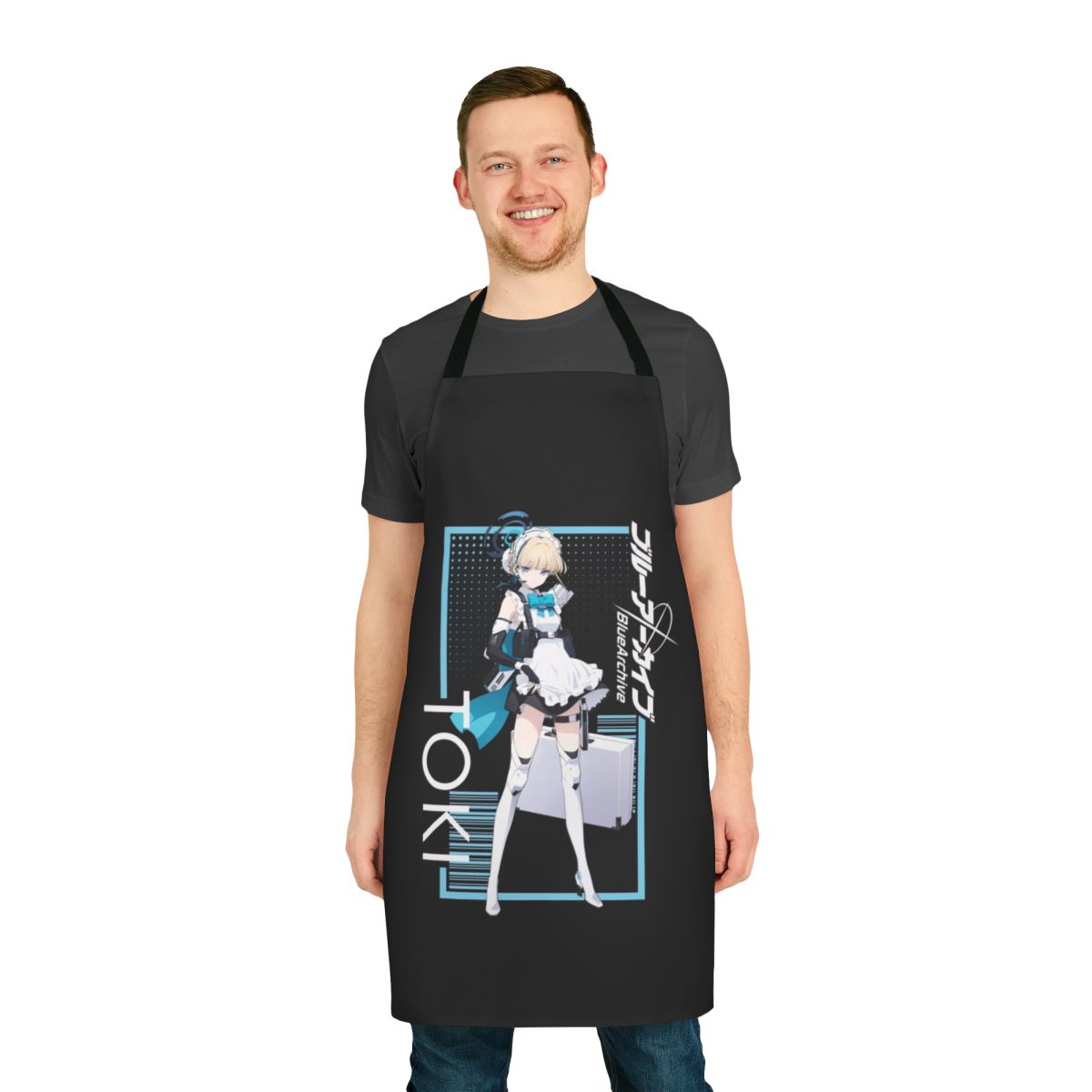 Anime-style apron with a portrait of the character Toki from the video game Blue Archive