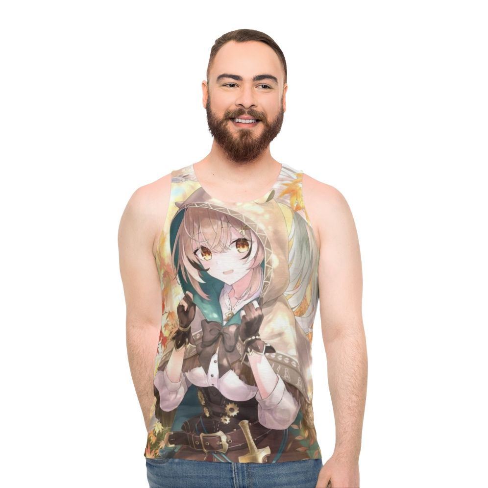 Anime Girl in Hoodie Unisex Tank Top