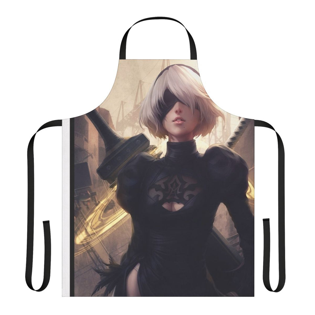 2B Nier Automata-inspired apron featuring the game's iconic character design