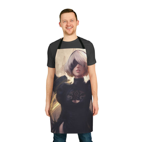 2B Nier Automata-inspired apron featuring the game's iconic character design