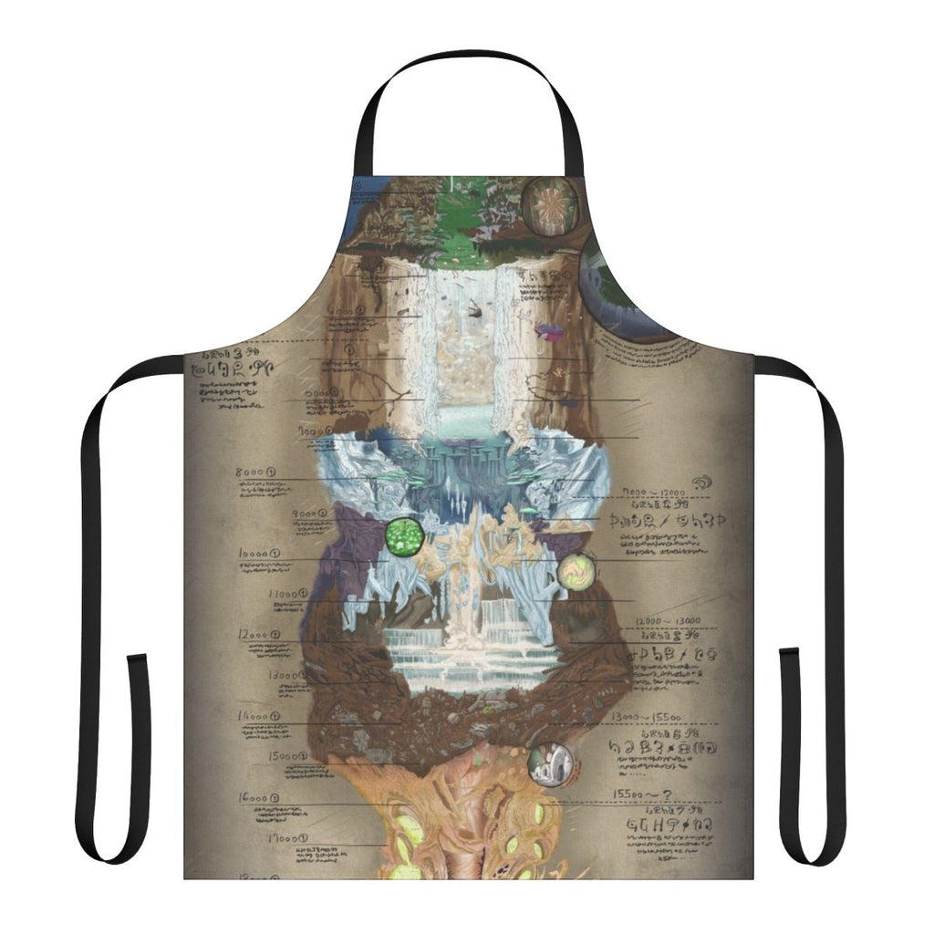 Anime inspired apron featuring the Abyss chart from the popular series Made in Abyss
