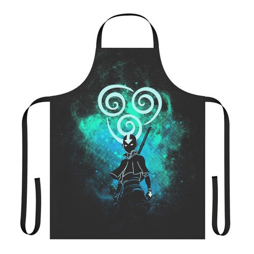 Colorful apron featuring characters and symbols from the popular anime series "The Last Airbender"