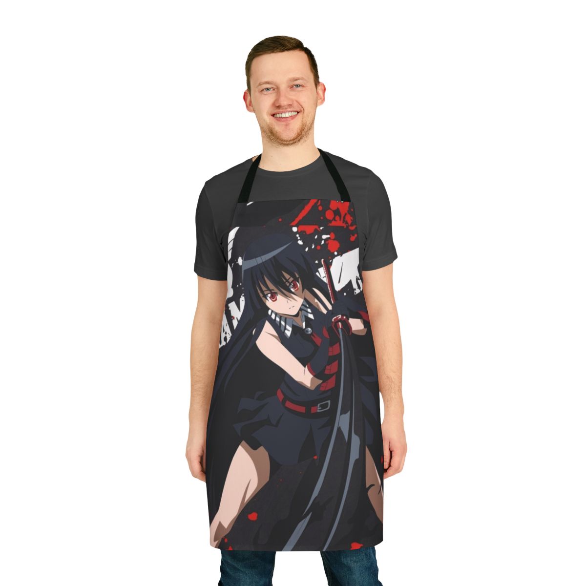 Akame ga Kill-inspired apron with characters from the popular anime series