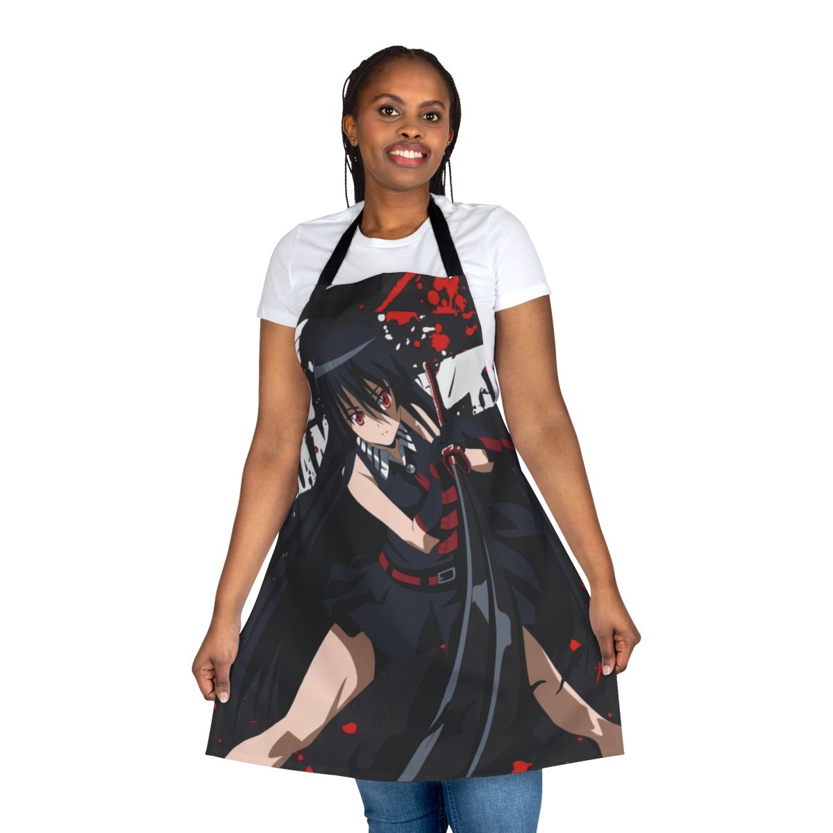 Akame ga Kill-inspired apron with characters from the popular anime series