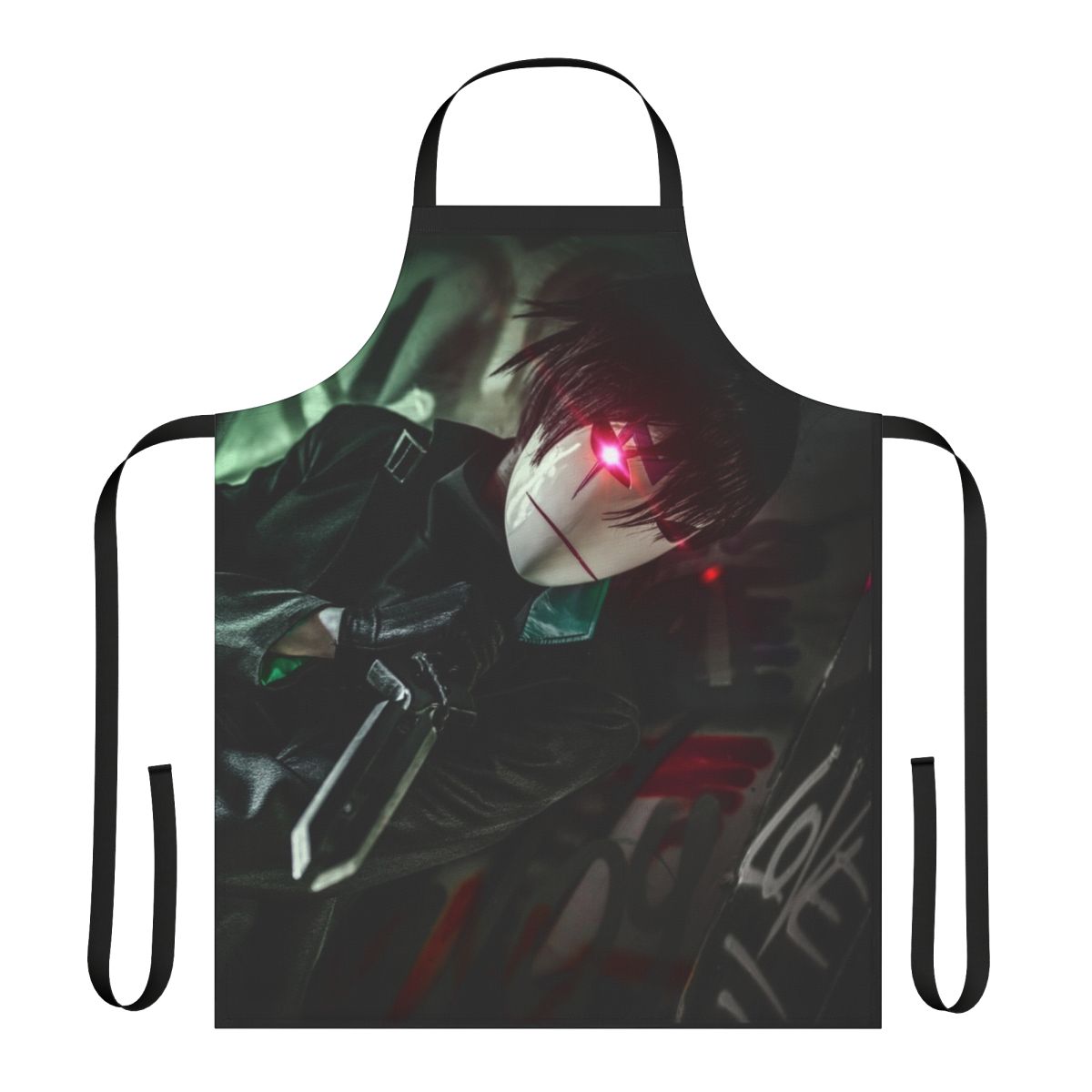 Anime-styled apron featuring Hei from the anime series Darker Than Black