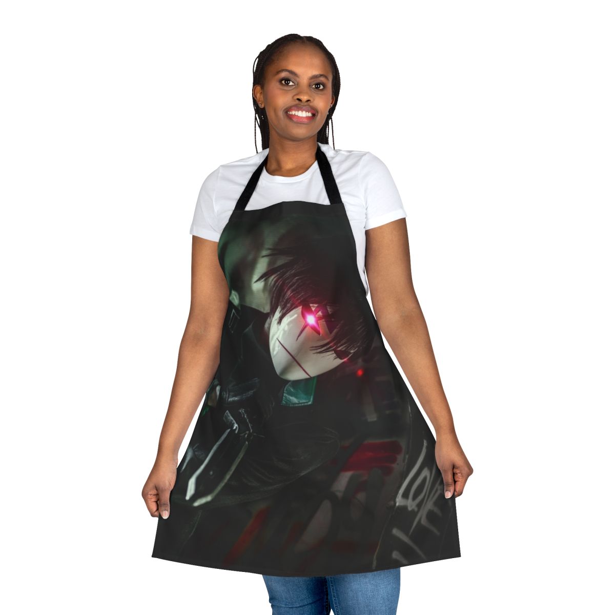 Anime-styled apron featuring Hei from the anime series Darker Than Black