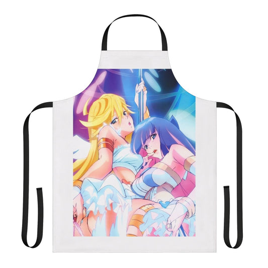 Stylish anime-themed apron with colorful cartoon design