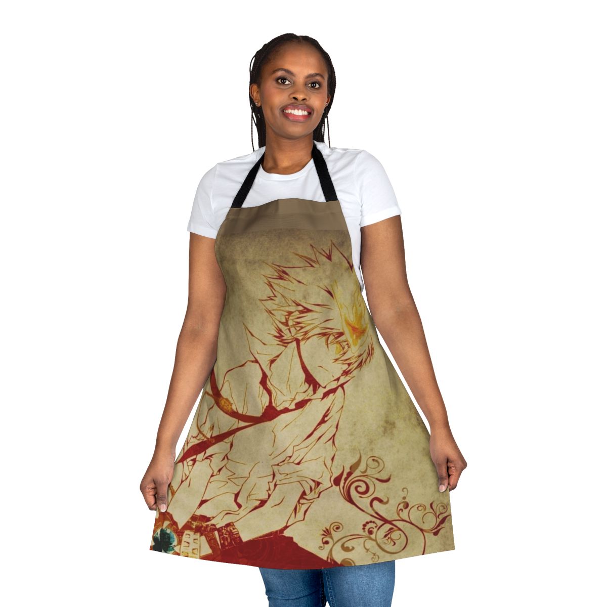 Anime-inspired apron featuring a Reborn-themed design