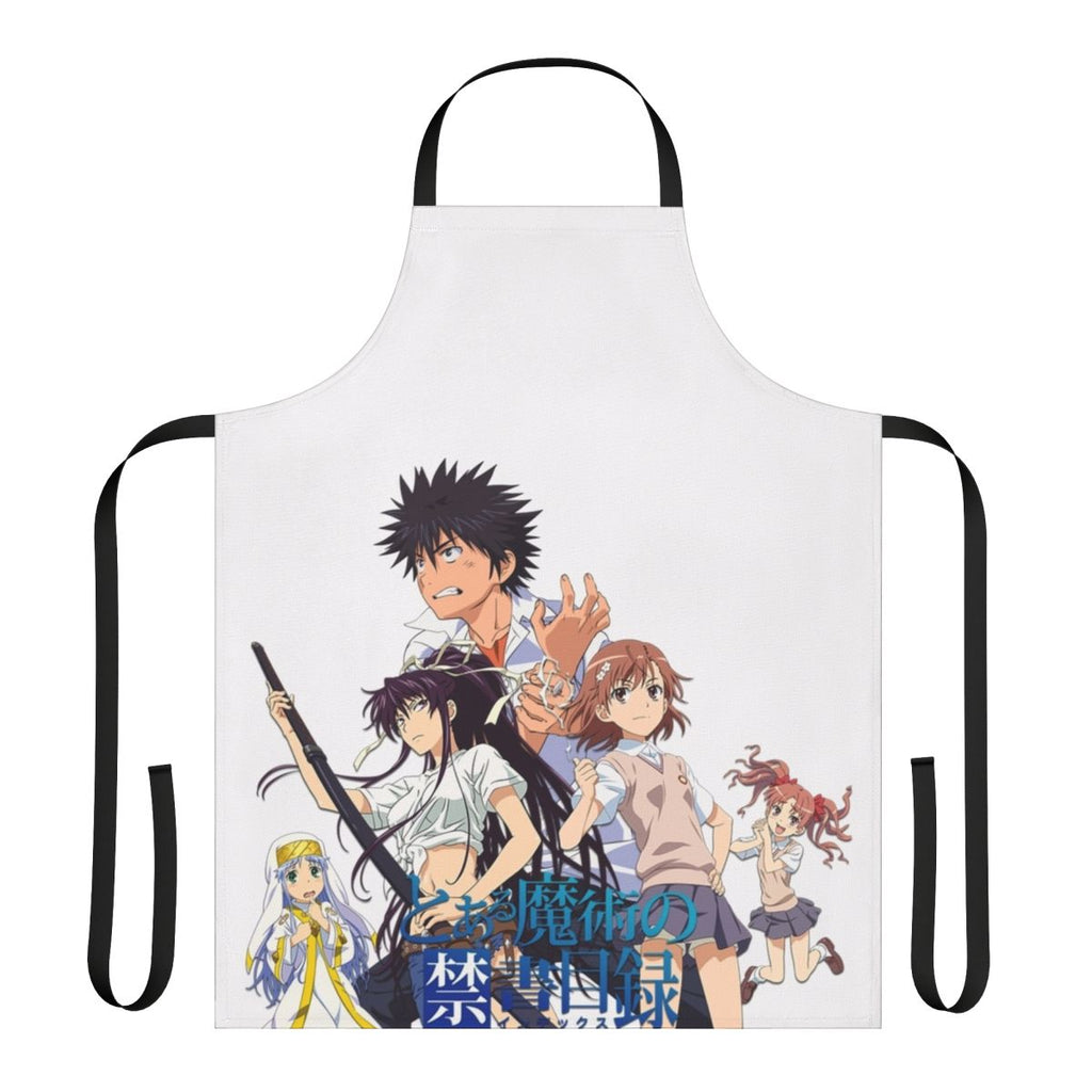 Anime-inspired kitchen apron featuring characters from the popular Toaru Majutsu No Index series