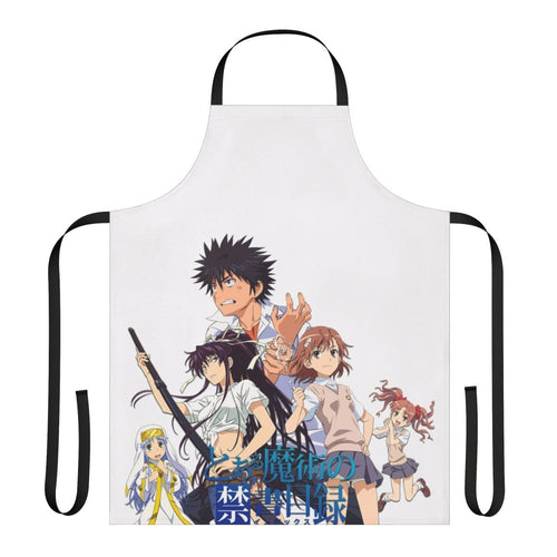 Anime-inspired kitchen apron featuring characters from the popular Toaru Majutsu No Index series