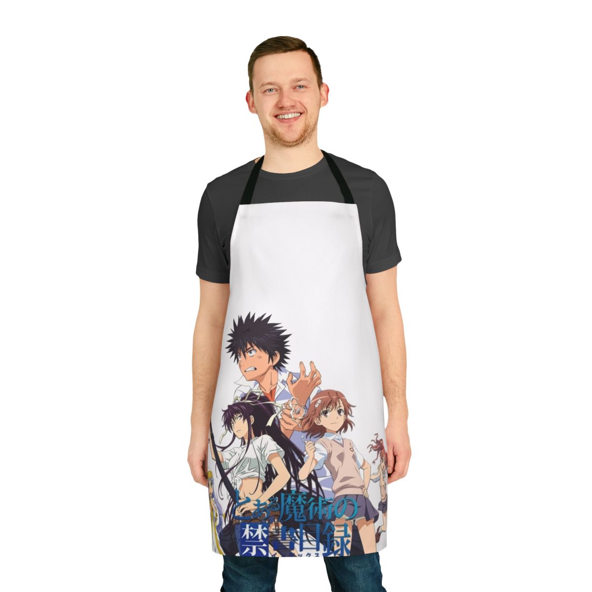 Anime-inspired kitchen apron featuring characters from the popular Toaru Majutsu No Index series