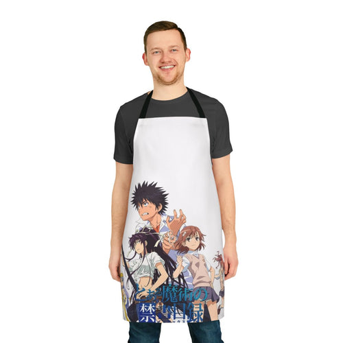 Anime-inspired kitchen apron featuring characters from the popular Toaru Majutsu No Index series