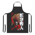An apron featuring the iconic red X logo and member of the Japanese rock band X Japan.