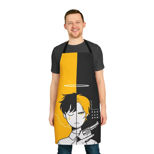 Anime-themed apron featuring characters from Banana Fish