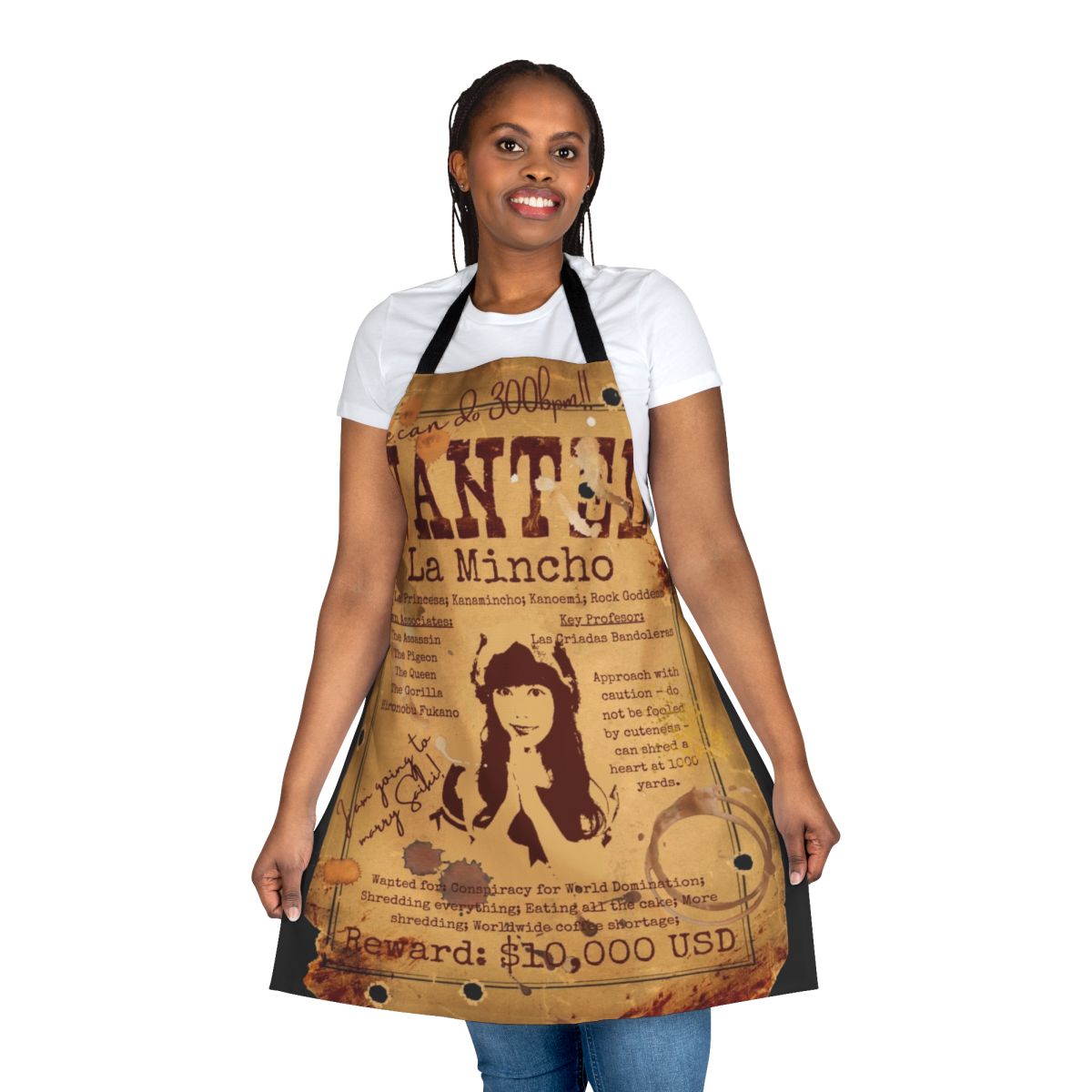 Stylized Band Maid Fan Art Apron Featuring the Band's Logo and Members