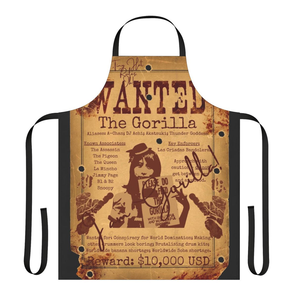 Anime-inspired Band Maid "The Gorilla" themed kitchen apron featuring fan art design