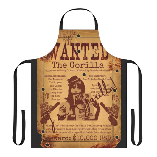 Anime-inspired Band Maid "The Gorilla" themed kitchen apron featuring fan art design