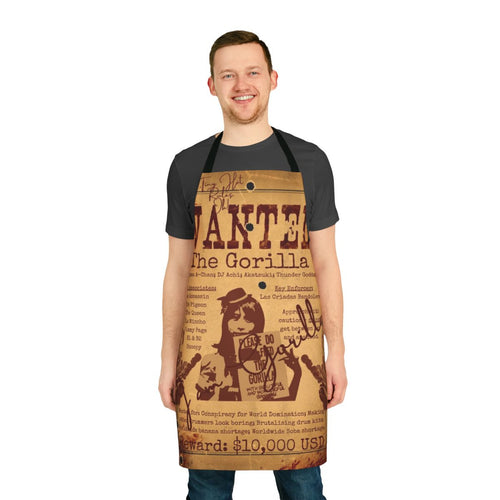 Anime-inspired Band Maid "The Gorilla" themed kitchen apron featuring fan art design