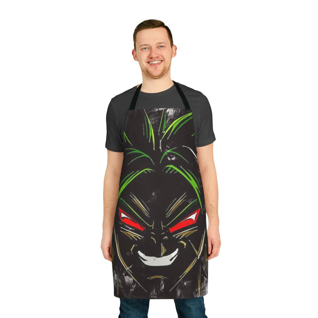 Broly Bring It On Apron featuring anime-inspired graphics