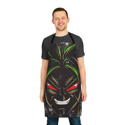 Broly Bring It On Apron featuring anime-inspired graphics