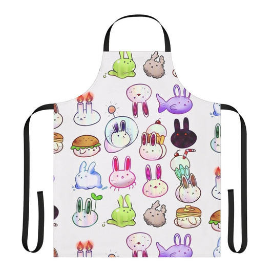 An apron featuring cute bunnies, inspired by the popular anime/manga series Omori.