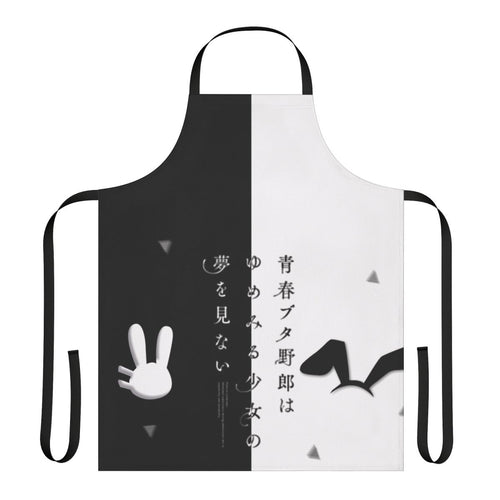 Anime-themed apron featuring characters from the "Rascal Does Not Dream of Bunny Girl Senpai" series
