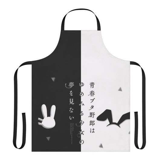 Anime-themed apron featuring characters from the "Rascal Does Not Dream of Bunny Girl Senpai" series