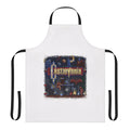 Anime-style Castlevania-themed apron with retro pixel art graphics and iconic characters