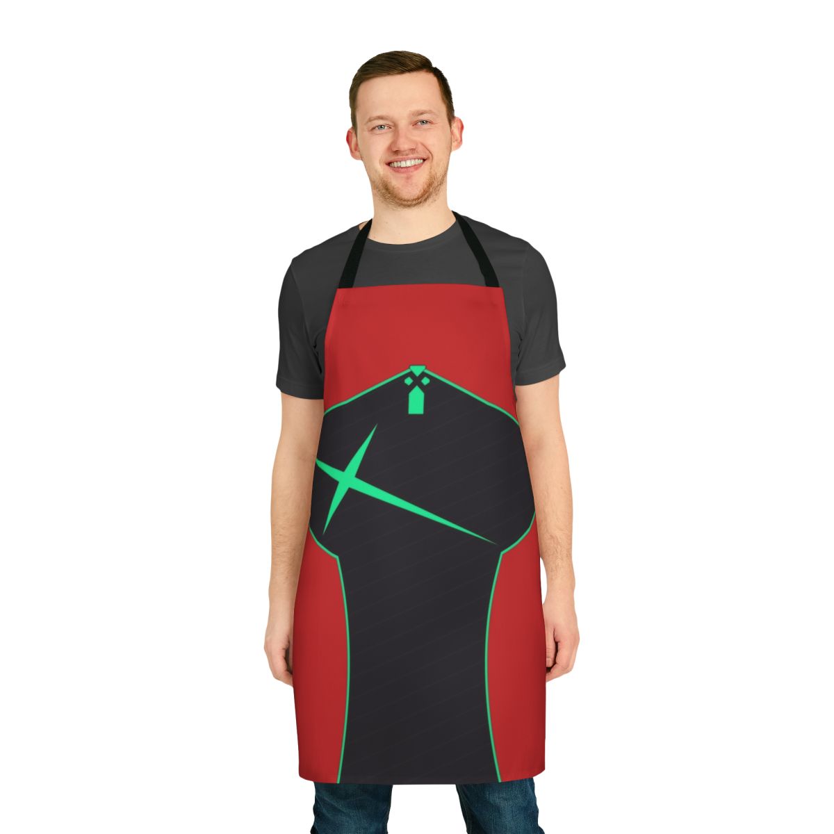 Vibrant anime-style apron featuring the character Pyra from the Xenoblade series