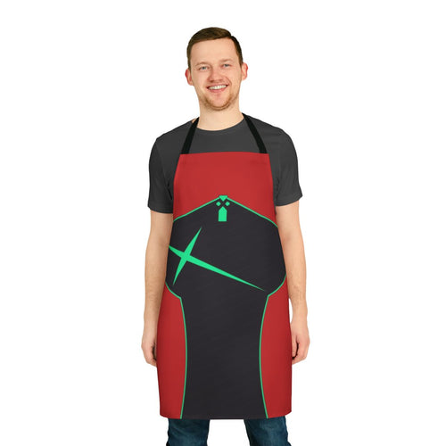 Vibrant anime-style apron featuring the character Pyra from the Xenoblade series