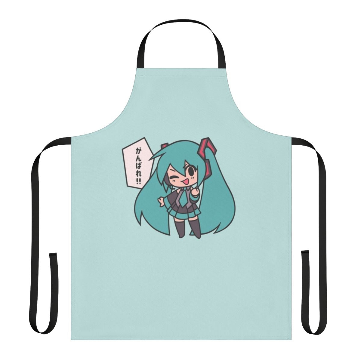 Illustration of chibi Hatsune Miku character wearing a simple, cute apron