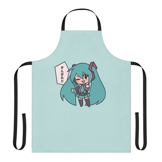 Illustration of chibi Hatsune Miku character wearing a simple, cute apron