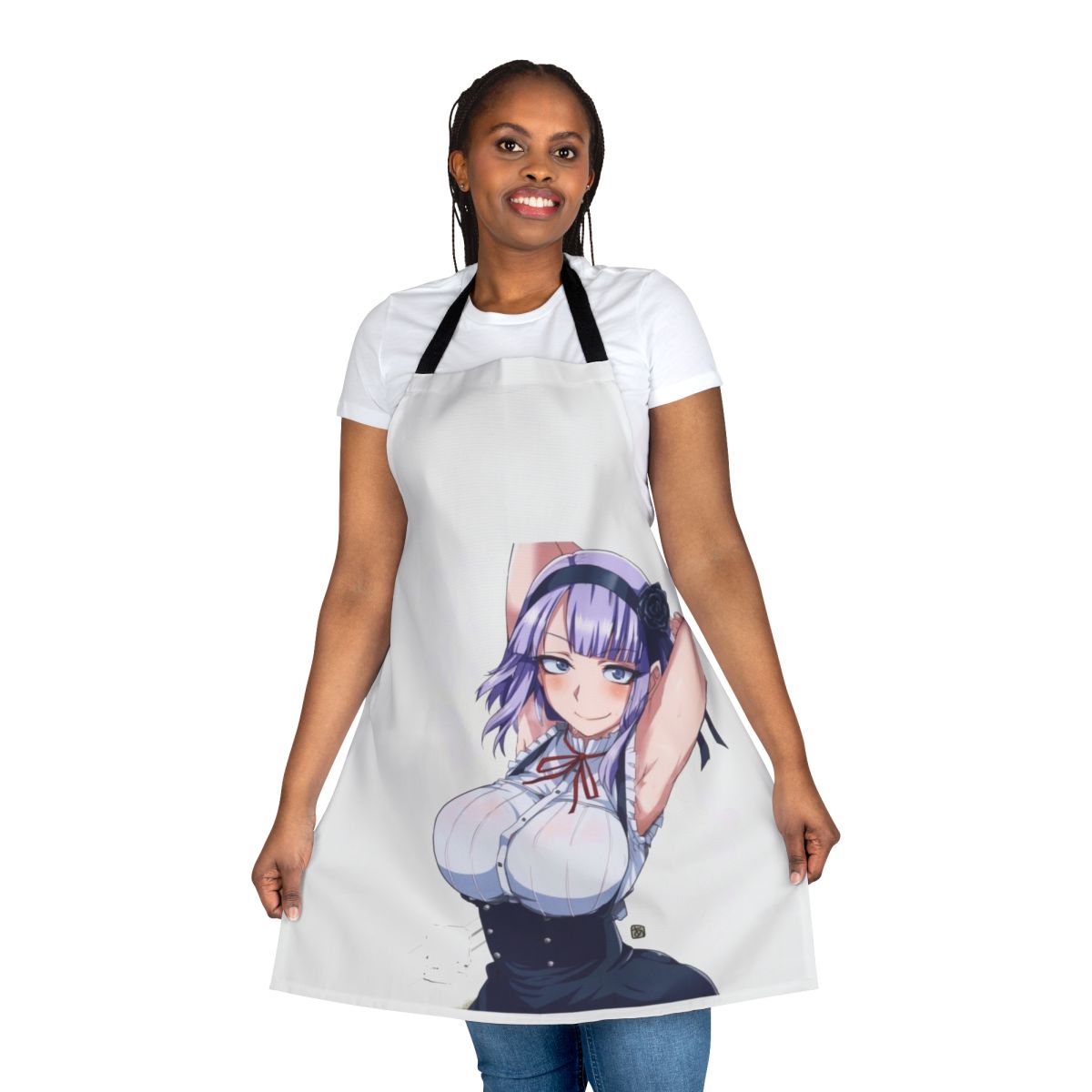 Anime-themed Dagashi Kashi Hotaru Apron, perfect for fans of the series