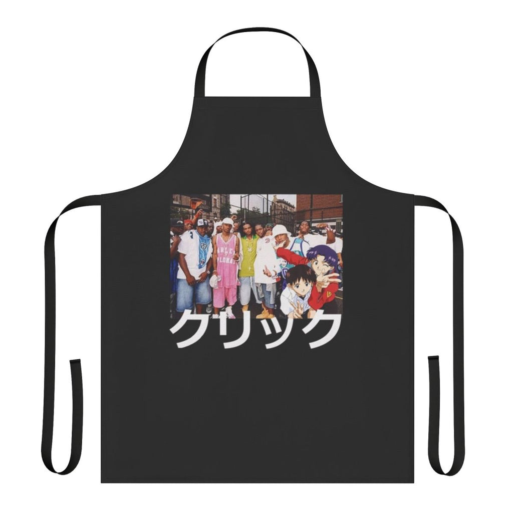 Anime-inspired apron featuring Dipset hip hop imagery