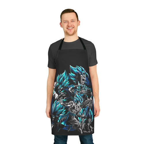 Anime-themed apron featuring characters from the Dragon Ball franchise