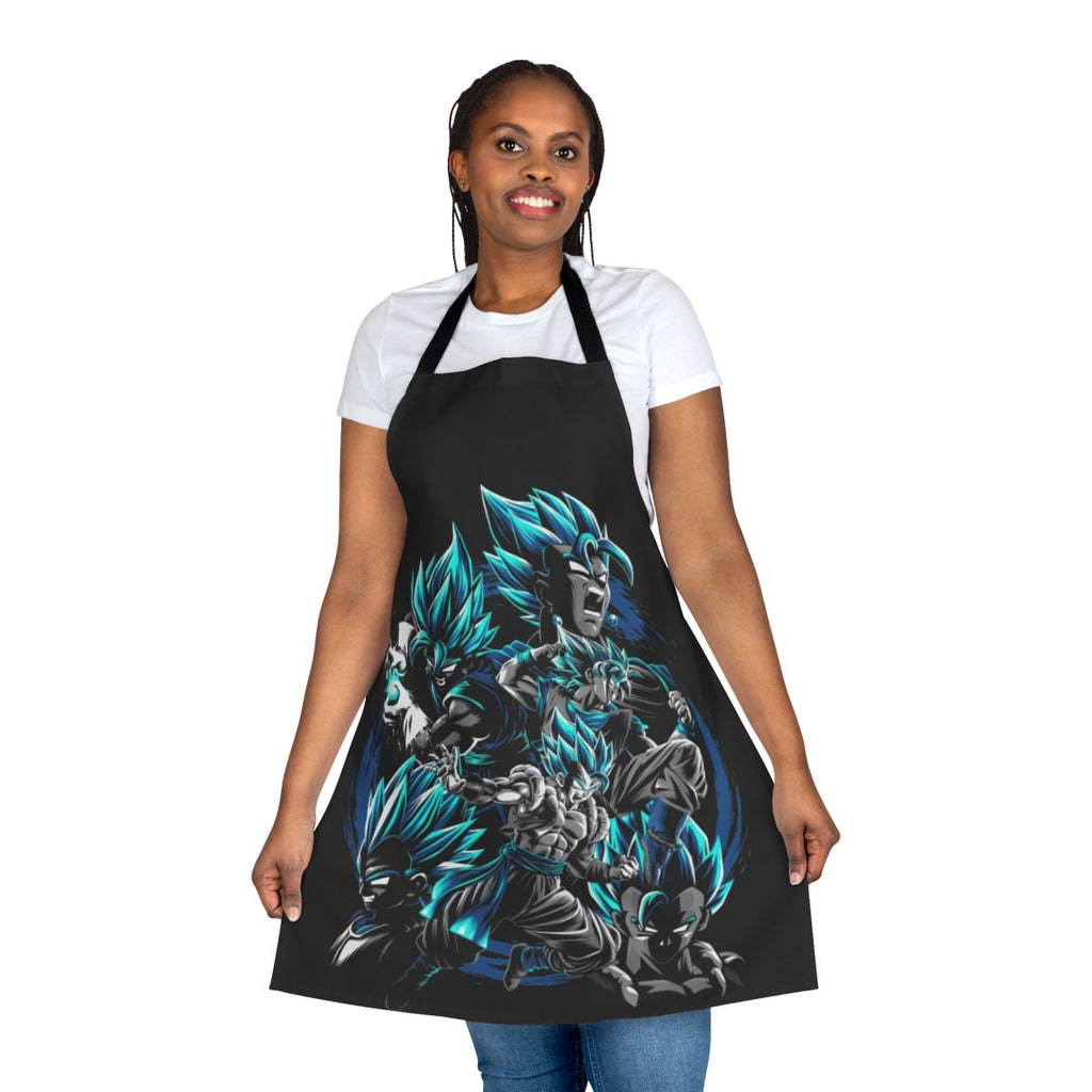 Anime-themed apron featuring characters from the Dragon Ball franchise