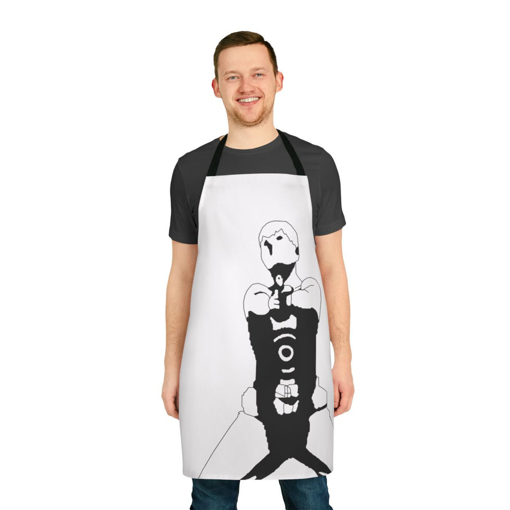 Stylized anime-inspired apron featuring Eikichi Onizuka from the popular series Great Teacher Onizuka.