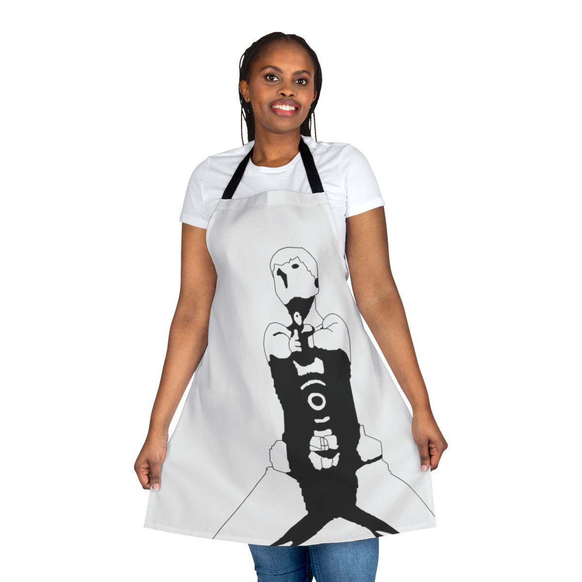 Stylized anime-inspired apron featuring Eikichi Onizuka from the popular series Great Teacher Onizuka.