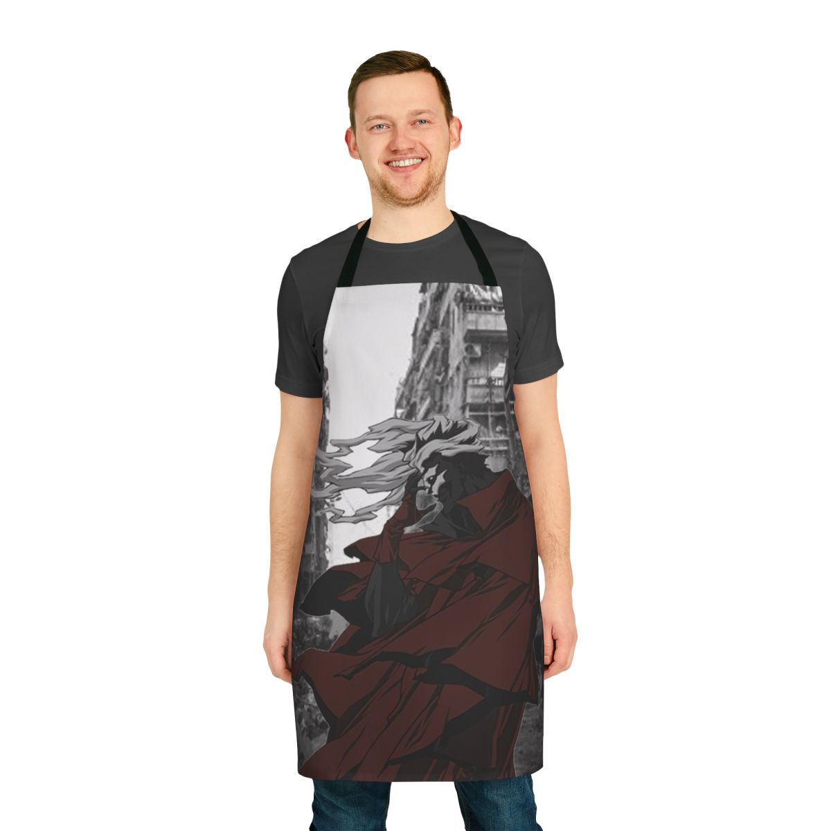 Ergo Proxy-themed apron with anime and manga design