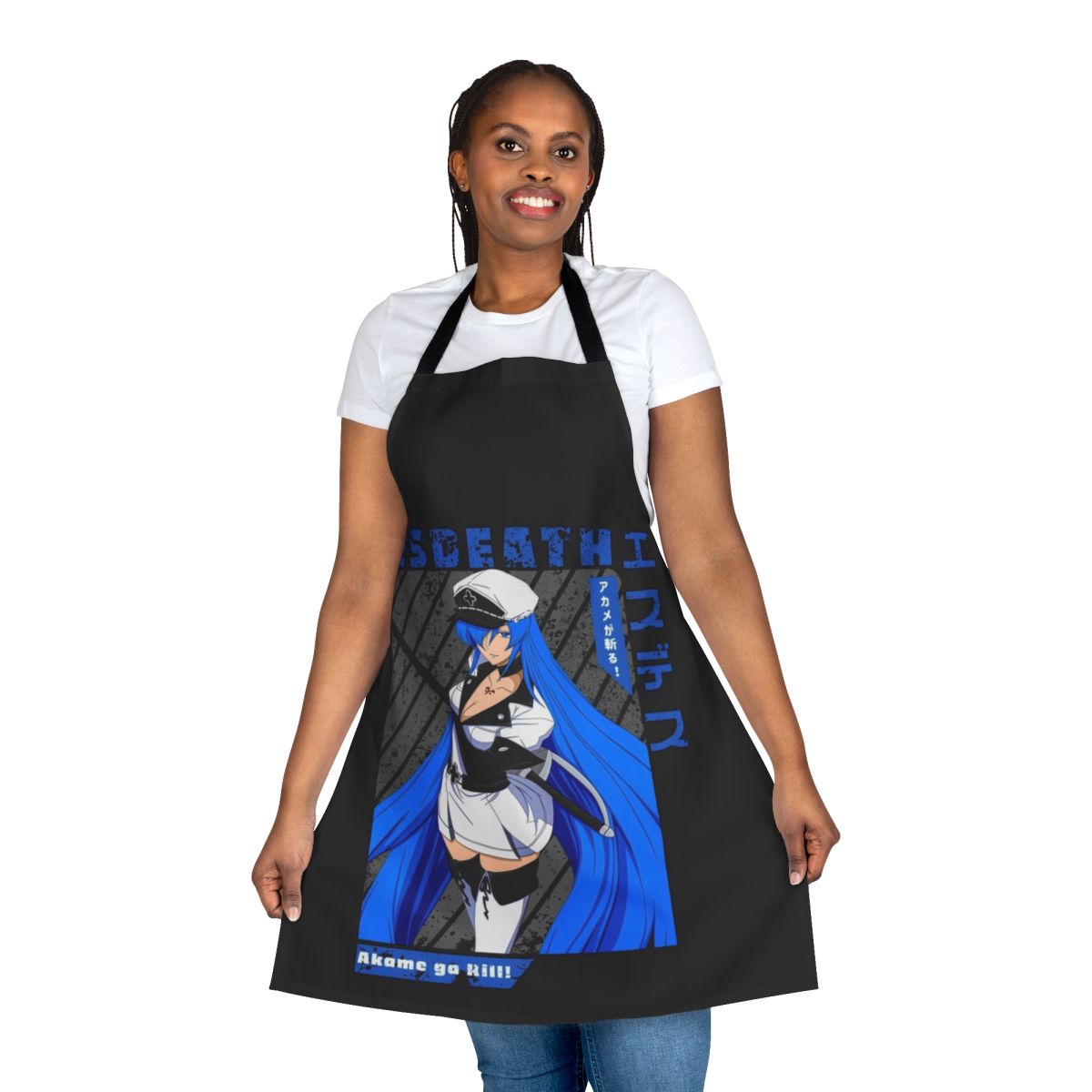 Esdeath-themed apron from the popular anime and manga series Akame ga Kill