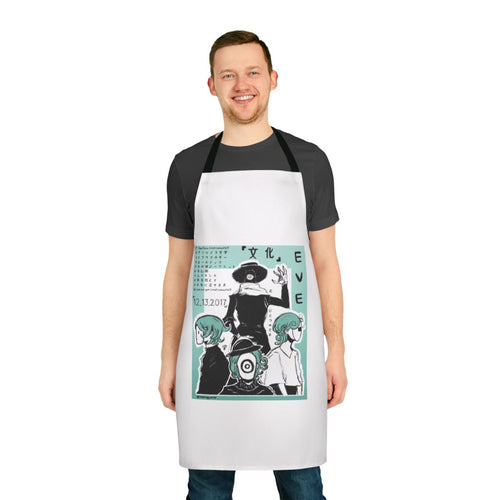 Anime-themed apron featuring the Japanese singer E ve's album artwork design