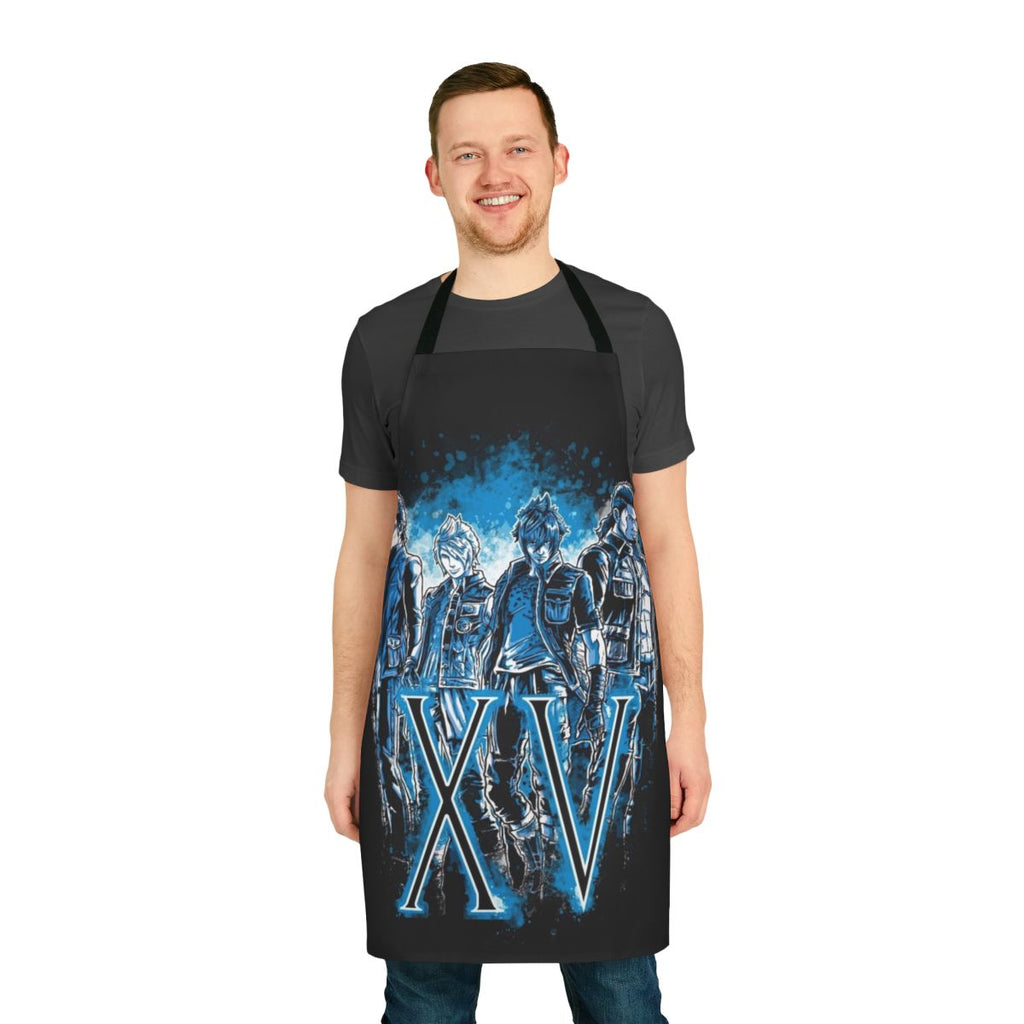 Anime-inspired Final Fantasy-themed apron featuring beloved characters and elements from the popular video game series