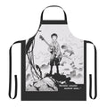 "FLCL" anime-themed cooking apron with a quirky, retro design